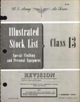 Illustrated Stock List Special Clothing and Personal Equipment