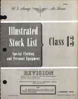 Illustrated Stock List Special Clothing and Personal Equipment