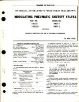 Overhaul Instructions with Parts Breakdown for Modulating Pneumatic Shutoff Valves - Parts 108522 and 108522-1 - Models PMV1-1 and PMV1-2 