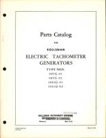 Parts Catalog for Kollsman Electric Tachometer Generators 985G and 1001G