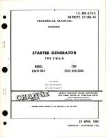 Overhaul for Starter-Generator - Type STU-6 A - Model 23031-004