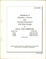 Operation, Service and Overhaul Instructions with Parts Catalog for Dual Voltammeter - Parts 92267, 92268, 92269