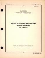 Overhaul Instructions for Autosyn Rate of Flow and Totalizing Pressure Transmitter Type 7704-44 