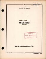Parts Catalog for Type 117D-1E Air Ram Switch