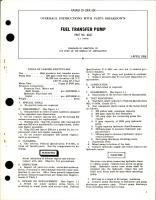 Overhaul Instructions with Parts Breakdown for Fuel Transfer Pump - Part 6162