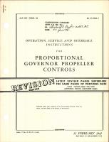 Operation, Service, & Overhaul Instructions for Proportional Governor Propeller Controls