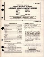 Overhaul with Parts for Aircraft Direct Current Motors - Parts 36702, 36702-0-3 and 36702-2