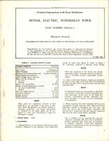 Overhaul Instructions with Parts Breakdown for Electric Windshield Wiper Motor - Part D18492-3