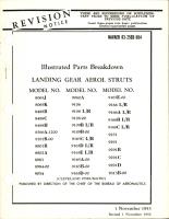 Revision to Illustrated Parts Breakdown for Landing Gear Aerol Struts