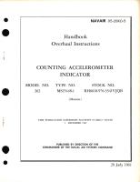 Overhaul Instructions for Counting Accelerometer Indicator Model No. 262 Type No. MS25448-1 