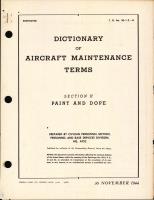 Dictionary of Aircraft Maintenance Terms; Section H Paint and Dope
