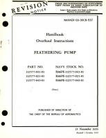 Overhaul Instructions for Feathering Pump Part No. 112577 