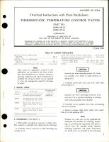 Overhaul Instructions with Parts Breakdown for Thermostatic Temperature Control Valves - Parts 18900-140-23 and 18900-195-23