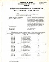 Modification of Power Plant Carburetor Air Induction System for SA-16A Aircraft
