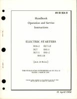 Operation and Service Instructions for Electric Starters - D26-2, D27, D27-1, D27-1Z, D31-1, D31-2, D31-2Z 