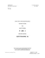 Erection and Maintenance Instructions for P-40E-1 - Kittyhawk IA