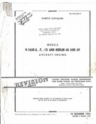 Parts Catalog for V-1650-3, -7, -13, and Merlin 68 and 69 Aircraft Engines