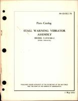 Parts Catalog for Stall Warning Vibrator Assembly - Model C11FA506-2 