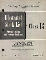 Illustrated Stock List Special Clothing and Personal Equipment