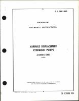 Overhaul Instructions for Variable Displacement Hydraulic Pumps AA-60550-L Series