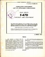 Cumulative Supplement List of Applicable Publications for F-47D Aircraft and Equipment
