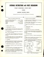 Overhaul Instructions with Parts Breakdown for Pilot Control Stick Grip - 21803 