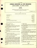 Overhaul Instructions with Parts Breakdown for Tail Wheel Retract Gland Assembly - 4367488