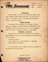 Overhaul Instructions for Pressure Loaded, Gear Type Hydraulic Pump - Model 1P-737-A-1