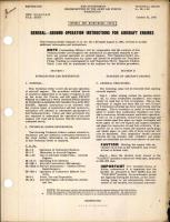 Ground Operation Instructions for Aircraft Engines
