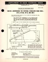 Supplement, Vultee - Reinforcing The Vertical Stabilizer Rear SPAR - BT-13, BT-13A, BT-15, and SNV-1