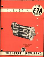 P-N 24500, Bulletin for Type E-7A Generator