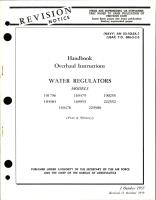 Overhaul Instructions for Water Regulators 