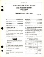 Overhaul Instructions with Parts Breakdown for Slack Absorber Assembly - Part S52-2001-22-00 