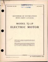 Instructions with Parts Catalog for Electric Motor - Model TJ-2P