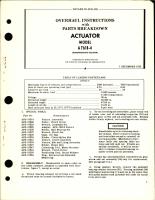 Overhaul Instructions with Parts Breakdown for Actuator - Model A7618-4