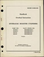 Overhaul Instructions for Hydraulic Booster Cylinders - Parts 663183-2, 663183-3, 663204, 663205