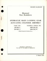 Hydraulic Main Landing Gear Actuating Cylinder Assembly - Parts 209-58037-1 and 209-58037-2 