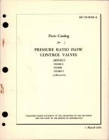 Parts Catalog for Pressure Ratio Flow Control Valves - Models 92160-1, 92488, and 93282-1
