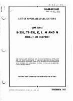 List Of Applicable Publications B-25J & TB-25J, B-25K, B-25L, B-25M & B-25N