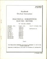 Fractional Horsepower Electric Motors - D Frame Series 