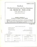 Overhaul Instructions with Parts Breakdown for Oil Pressure Indicator - Type 26800-A65A-1-A3