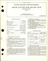 Overhaul Instructions with Parts Breakdown for Motor Actuated Slide Shut-Off Valve - Part 106995