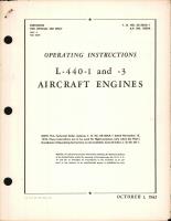 Operating Instructions for L-440-1 and L-440-3 Engines
