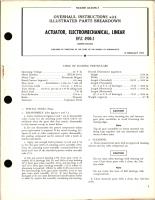 Overhaul Instructions with Illustrated Parts Breakdown for Electromechanical Linear Actuator - RYLC 4900-2 