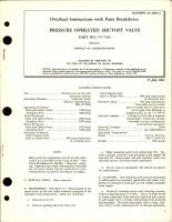 Overhaul Instructions with Parts Breakdown for Pressure Operated Shutoff Valve - Part 7-U-7105 