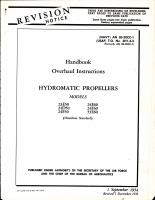 Handbook Overhaul Instructions for Hydromatic Propellers