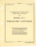 Handbook of Instructions with Parts Catalog for Model PC-1 Pressure Control