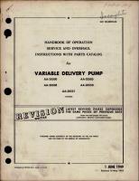 Service and Overhaul Instructions with Parts Catalog for Variable Delivery Pump 