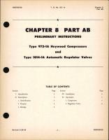 Preliminary Instructions for Heywood Compressors and Automatic Regulator Valves