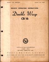 Specific Operating Instructions for Double Wasp CB16